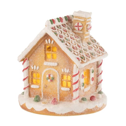 J Line Dekoracja LED &quot;Gingerbread&quot; w kolorze beżowo-białym - wys. 23 x Ø 22 cm ze sklepu Limango Polska w kategorii Dekoracje - zdjęcie 187476872