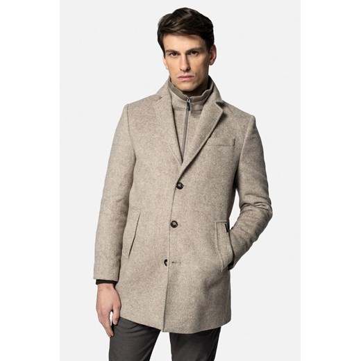 PŁASZCZ VANNES BEŻOWY ze sklepu Recman w kategorii Płaszcze męskie - zdjęcie 187478244