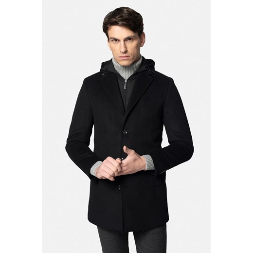 PŁASZCZ HOMANT CZARNY ze sklepu Recman w kategorii Płaszcze męskie - zdjęcie 187478274