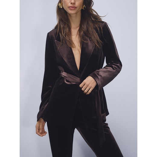 Reserved - Welurowa marynarka - brązowy Reserved L Reserved