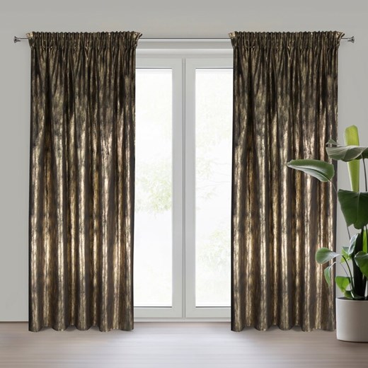 ZASŁONA GOTOWA EMILA NA TAŚMIE 140 X 270 CM CZARNY ze sklepu lenaodniemowlakadoszkolniaka.pl w kategorii Zasłony - zdjęcie 187479004