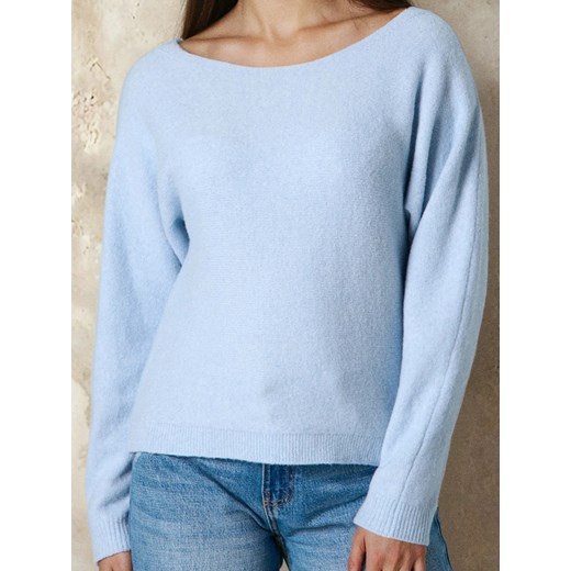 Sinsay - Sweter basic - niebieski Sinsay XL Sinsay