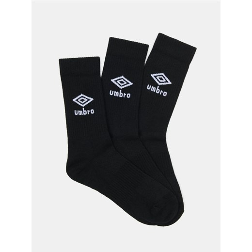 Sinsay - Prążkowane skarpetki 3 pack Umbro - czarny ze sklepu Sinsay w kategorii Skarpetki męskie - zdjęcie 187479311