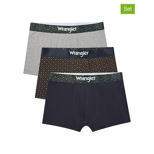 Wrangler Bokserki (3 pary) &quot;Winchell&quot; w kolorze granatowo-szaro-żółtym Wrangler XL okazyjna cena Limango Polska