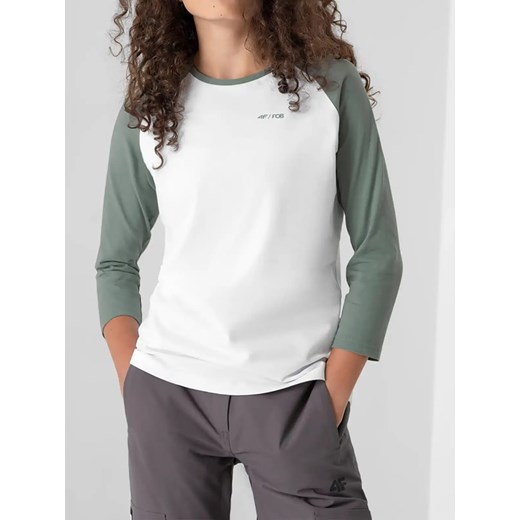 4F Koszulka w kolorze biało-zielonym ze sklepu Limango Polska w kategorii Bluzki damskie - zdjęcie 187481171