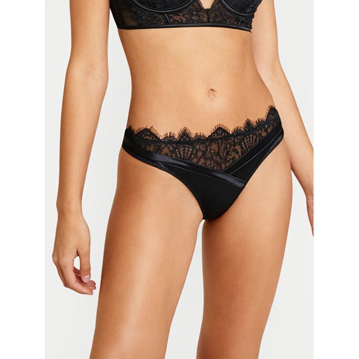 Hunkemöller Stringi Zoe 303112 Czarny ze sklepu MODIVO w kategorii Majtki damskie - zdjęcie 187481202