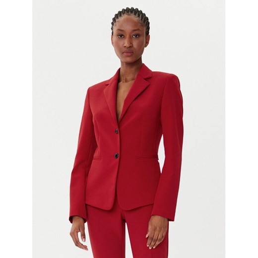 HUGO Marynarka Agonia-1 50539976 Czerwony Slim Fit ze sklepu MODIVO w kategorii Marynarki damskie - zdjęcie 187481272