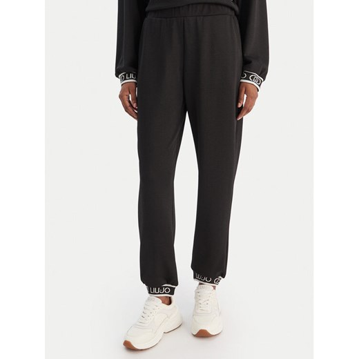 Liu Jo Sport Spodnie materiałowe TF5284 J4747 Czarny Regular Fit ze sklepu MODIVO w kategorii Spodnie damskie - zdjęcie 187481311