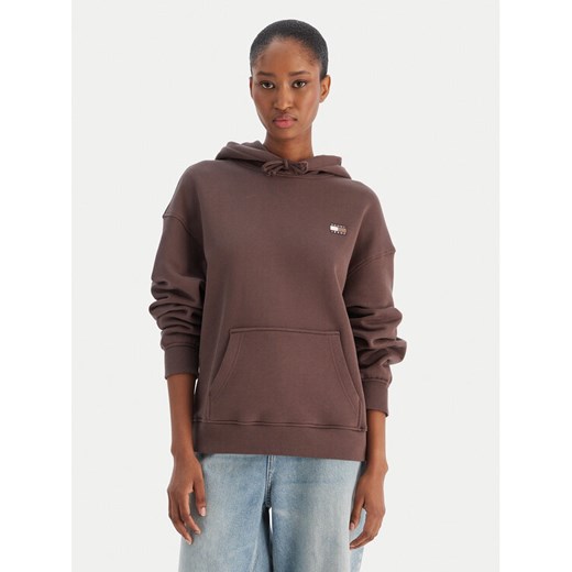 Tommy Jeans Bluza Badge DW0DW19414 Brązowy Boxy Fit ze sklepu MODIVO w kategorii Bluzy damskie - zdjęcie 187481330