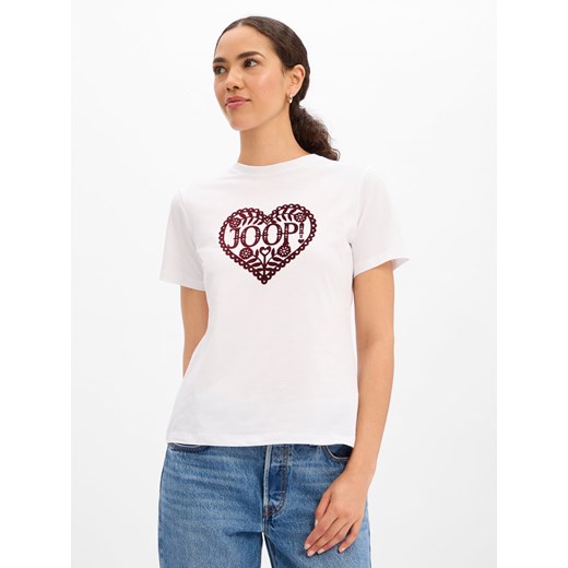 JOOP! Koszulka damska - Tita Kobiety Bawełna biały nadruk ze sklepu vangraaf w kategorii Bluzki damskie - zdjęcie 187482051