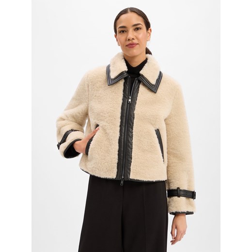 Marc Cain Damska kurtka pluszowa Kobiety piaskowy jednolity ze sklepu vangraaf w kategorii Kurtki damskie - zdjęcie 187482053