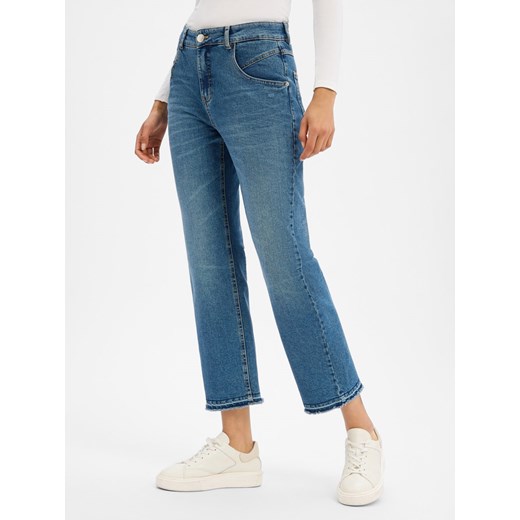 Opus Dżinsy - Lani Twist Kobiety Bawełna blue stone jednolity ze sklepu vangraaf w kategorii Jeansy damskie - zdjęcie 187482073