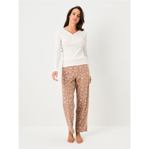 Sinsay - Bawełniana piżama dwuczęściowa - biały ze sklepu Sinsay w kategorii Piżamy damskie - zdjęcie 187482552