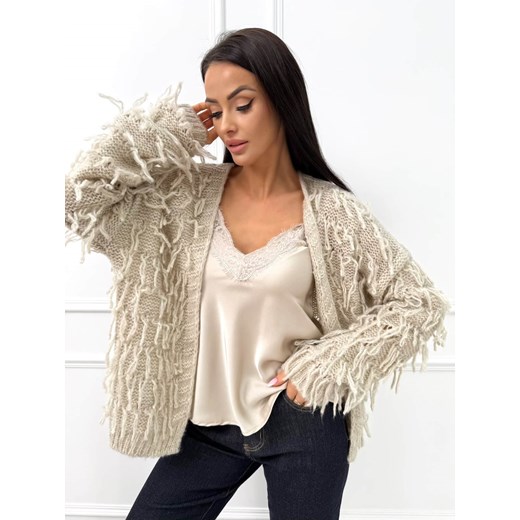 Beżowy Satynowy Top z Koronką Modnakiecka.pl 36 ModnaKiecka.pl