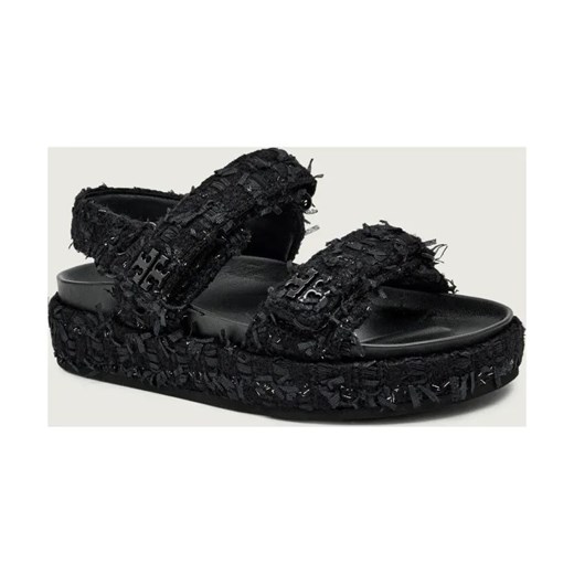 TORY BURCH Wełniane sandały KIRA | z dodatkiem skóry ze sklepu Gomez Fashion Store w kategorii Sandały damskie - zdjęcie 187482862