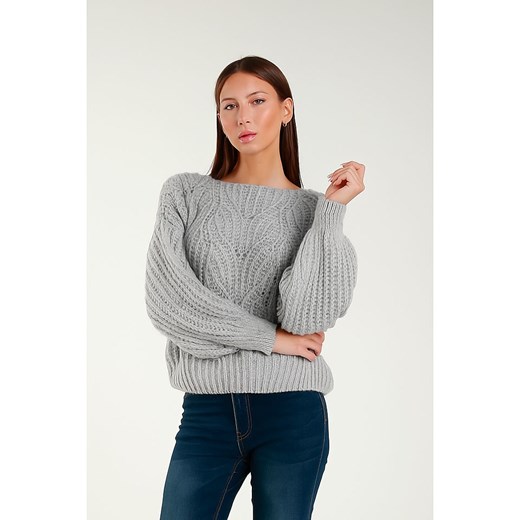 Tamba Sweter w kolorze szarym ze sklepu Limango Polska w kategorii Swetry damskie - zdjęcie 187483904