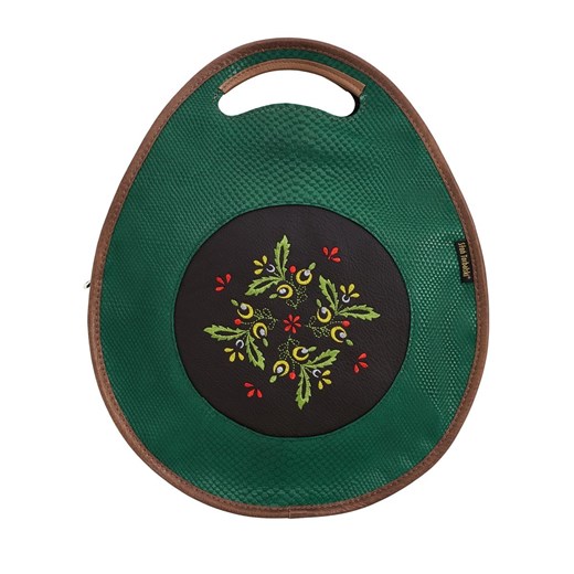 zielono brązowa torebka damska skórzana z funkcją plecaka  Jagoda ze sklepu Słoń Torbalski w kategorii Torby Shopper bag - zdjęcie 187484393