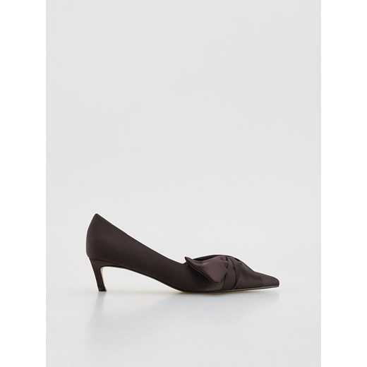 Reserved - Czółenka na obcasie kitten - mahoniowy ze sklepu Reserved w kategorii Czółenka - zdjęcie 187484503