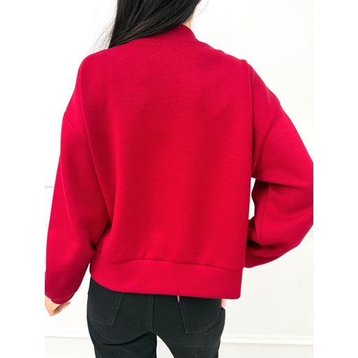 Czerwona Rozpinana Bluza Modnakiecka.pl 46 ModnaKiecka.pl