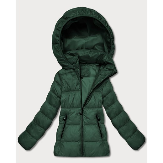 Pikowana zimowa kurtka damska do bioder ciemny zielony (T3-2656#-33) ze sklepu goodlookin.pl w kategorii Kurtki damskie - zdjęcie 187484970