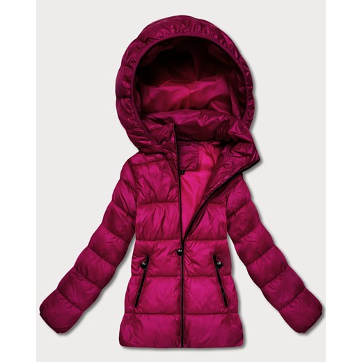 Pikowana zimowa kurtka damska do bioder fuksja (T3-2656#-17) ze sklepu goodlookin.pl w kategorii Kurtki damskie - zdjęcie 187484971
