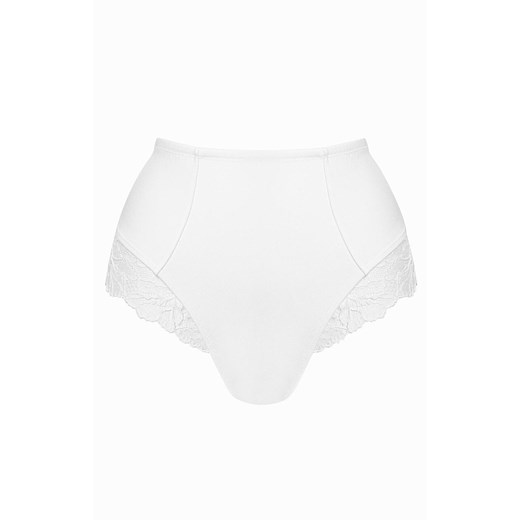 Figi damskie modelujące z wysokim stanem białe Perla Pizzo, Kolor biały, Rozmiar M, INFIORE ze sklepu Intymna w kategorii Majtki damskie - zdjęcie 187485720