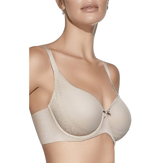 Biustonosz miękki bez wypełnienia na fiszbinach beżowy RITA, Kolor beżowy, Rozmiar 100C, Selene ze sklepu Intymna w kategorii Biustonosze - zdjęcie 187485770