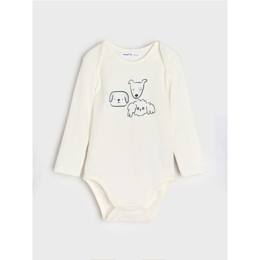 Sinsay - Body z nadrukiem - kremowy ze sklepu Sinsay w kategorii Odzież dla niemowląt - zdjęcie 187486134