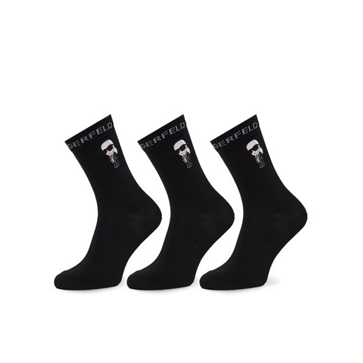 Skarpety długie KARL LAGERFELD A4M47045 Czarny ze sklepu eobuwie.pl w kategorii Skarpetki męskie - zdjęcie 187486152