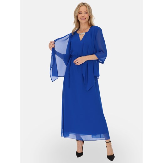 Długa suknia wieczorowa z narzutką Potis & Verso Safira ze sklepu Eye For Fashion w kategorii Sukienki - zdjęcie 187486890