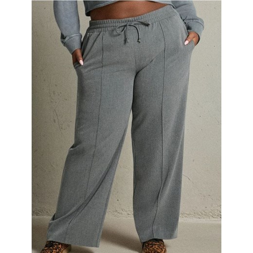 Sinsay - Spodnie wide leg - szary ze sklepu Sinsay w kategorii Spodnie damskie - zdjęcie 187487561