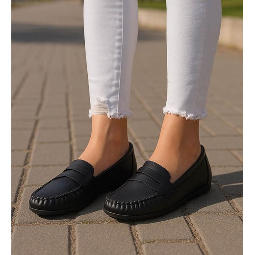 Wsuwane czarne baleriny lordsy /H2 18480 W7-38/ ze sklepu Pantofelek24.pl w kategorii Balerinki - zdjęcie 187487682