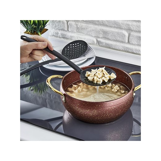 Violeta Home Łyżka cedzakowa w kolorze czarnym - dł. 28 cm ze sklepu Limango Polska w kategorii Akcesoria kuchenne - zdjęcie 187487834