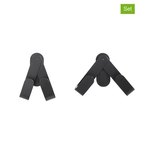 heine home Haczyki (2 szt.) w kolorze czarnym - 5 x 18 x 6,5 cm ze sklepu Limango Polska w kategorii Akcesoria i przechowywanie - zdjęcie 187488043