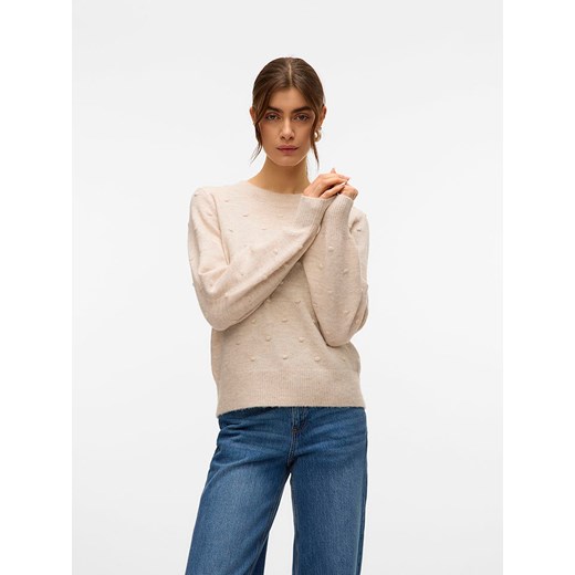 Vero Moda Sweter w kolorze beżowym ze sklepu Limango Polska w kategorii Swetry damskie - zdjęcie 187488350