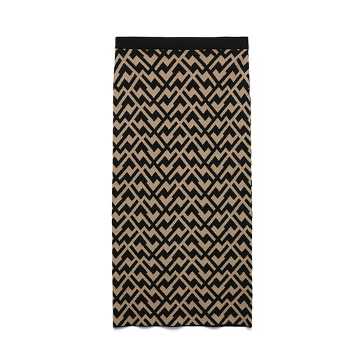 Vero Moda Spódnica dzianinowa w kolorze beżowo-czarnym ze sklepu Limango Polska w kategorii Spódnice - zdjęcie 187488520