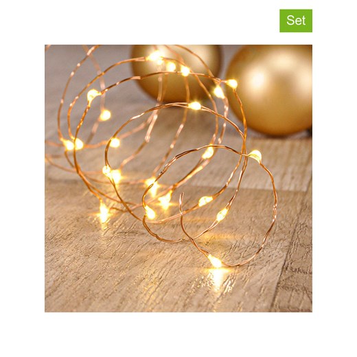 Hollybell Łańcuchy świetlne LED (2 szt.) w kolorze białej bieli - 250 cm ze sklepu Limango Polska w kategorii Oświetlenie - zdjęcie 187488651