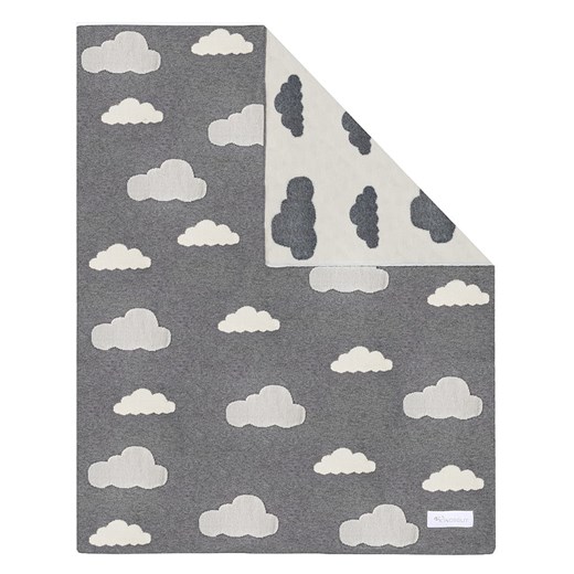 Kindsgut Koc &quot;Coluds&quot; w kolorze biało-szarym - 100 x 80 cm Kindsgut onesize wyprzedaż Limango Polska