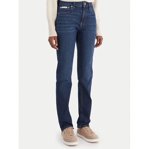 Calvin Klein Jeans Jeansy Mid Rise Slim Blue Orbit LV047C778G Niebieski Slim Fit ze sklepu MODIVO w kategorii Jeansy damskie - zdjęcie 187489193