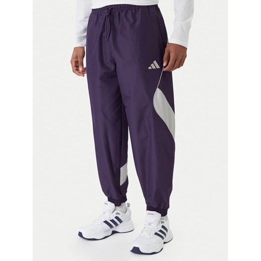 adidas Spodnie dresowe Stadium JX5610 Fioletowy Loose Fit M MODIVO