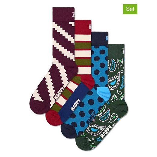 Happy Socks Skarpety (4 pary) ze wzorem ze sklepu Limango Polska w kategorii Skarpetki męskie - zdjęcie 187490760
