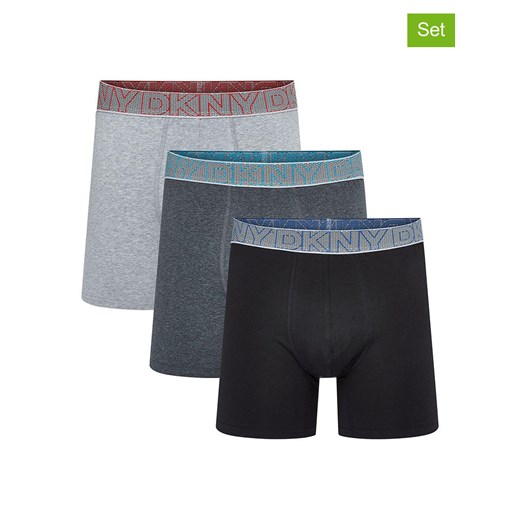 DKNY Bokserki (3 pary) w kolorze szaro-czarnym L okazja Limango Polska