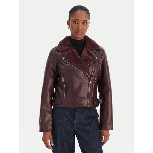 Vero Moda Kurtka z imitacji skóry Hailey 10250405 Fioletowy Regular Fit ze sklepu MODIVO w kategorii Kurtki damskie - zdjęcie 187491584