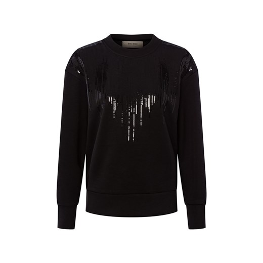 MOS MOSH Bluza damska - MMNeve Kobiety Sztuczne włókno czarny jednolity ze sklepu vangraaf w kategorii Bluzy damskie - zdjęcie 187491670