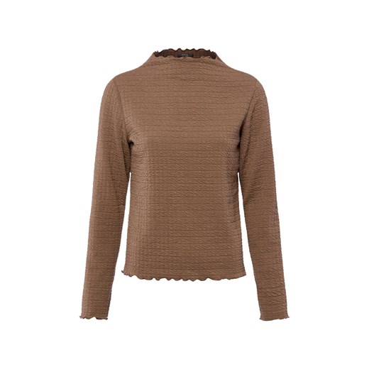 Opus Damska koszulka z długim rękawem - Sirken Kobiety Dżersej kasztanowy wypukły wzór tkaniny ze sklepu vangraaf w kategorii Bluzki damskie - zdjęcie 187491681