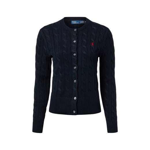 Polo Ralph Lauren Kardigan damski Kobiety Bawełna granatowy jednolity ze sklepu vangraaf w kategorii Swetry damskie - zdjęcie 187491690