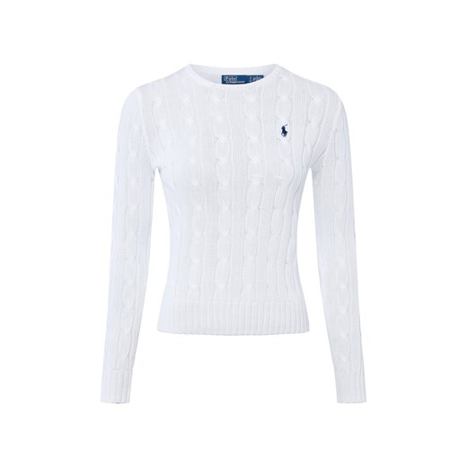 Polo Ralph Lauren Sweter damski z dzianiny Kobiety Bawełna granatowy jednolity ze sklepu vangraaf w kategorii Swetry damskie - zdjęcie 187491694