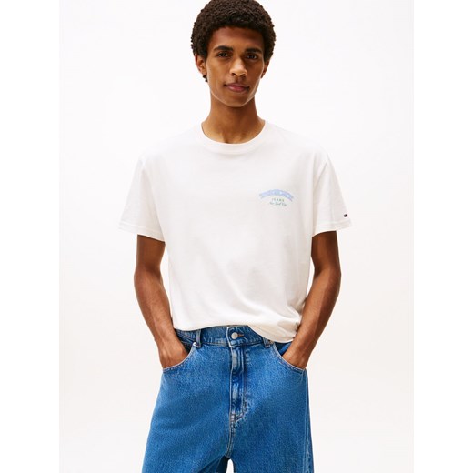 Tommy Jeans Koszulka męska Mężczyźni Bawełna écru nadruk ze sklepu vangraaf w kategorii T-shirty męskie - zdjęcie 187491721