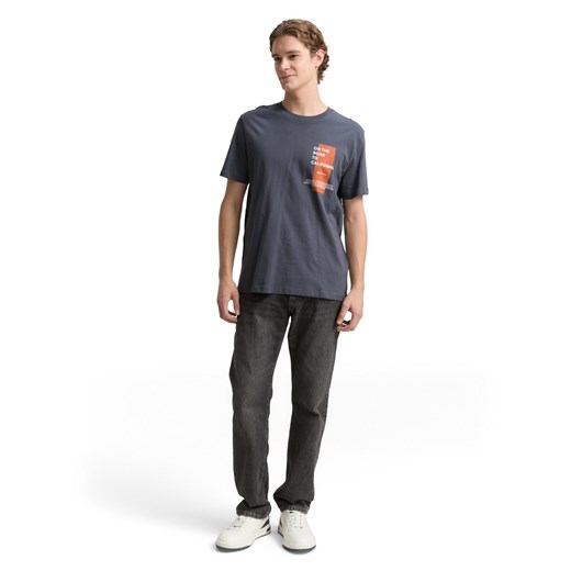 Tom Tailor Denim Koszulka męska Mężczyźni Bawełna antracytowy nadruk ze sklepu vangraaf w kategorii T-shirty męskie - zdjęcie 187491730