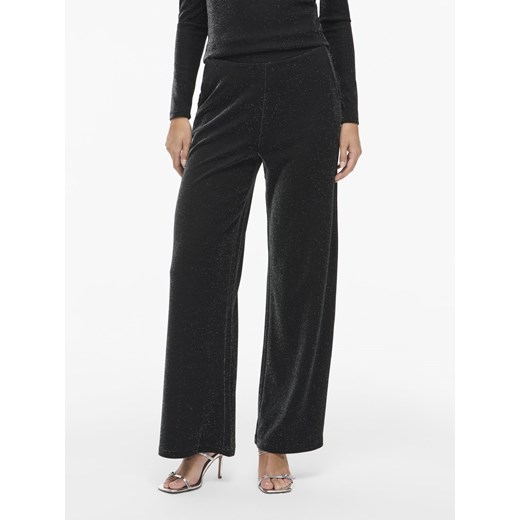 Vila Damskie spodnie materiałowe - Vieleinas Kobiety srebrny wzorzysty ze sklepu vangraaf w kategorii Spodnie damskie - zdjęcie 187491733